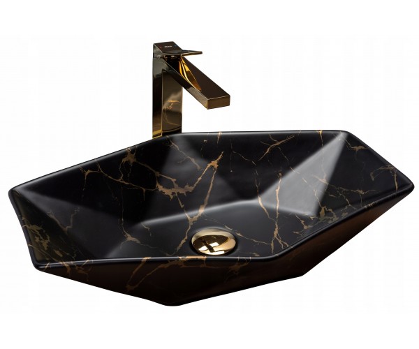 

Умывальник (Раковина) Rea VEGAS Черный MARBLE (REA-U0994)