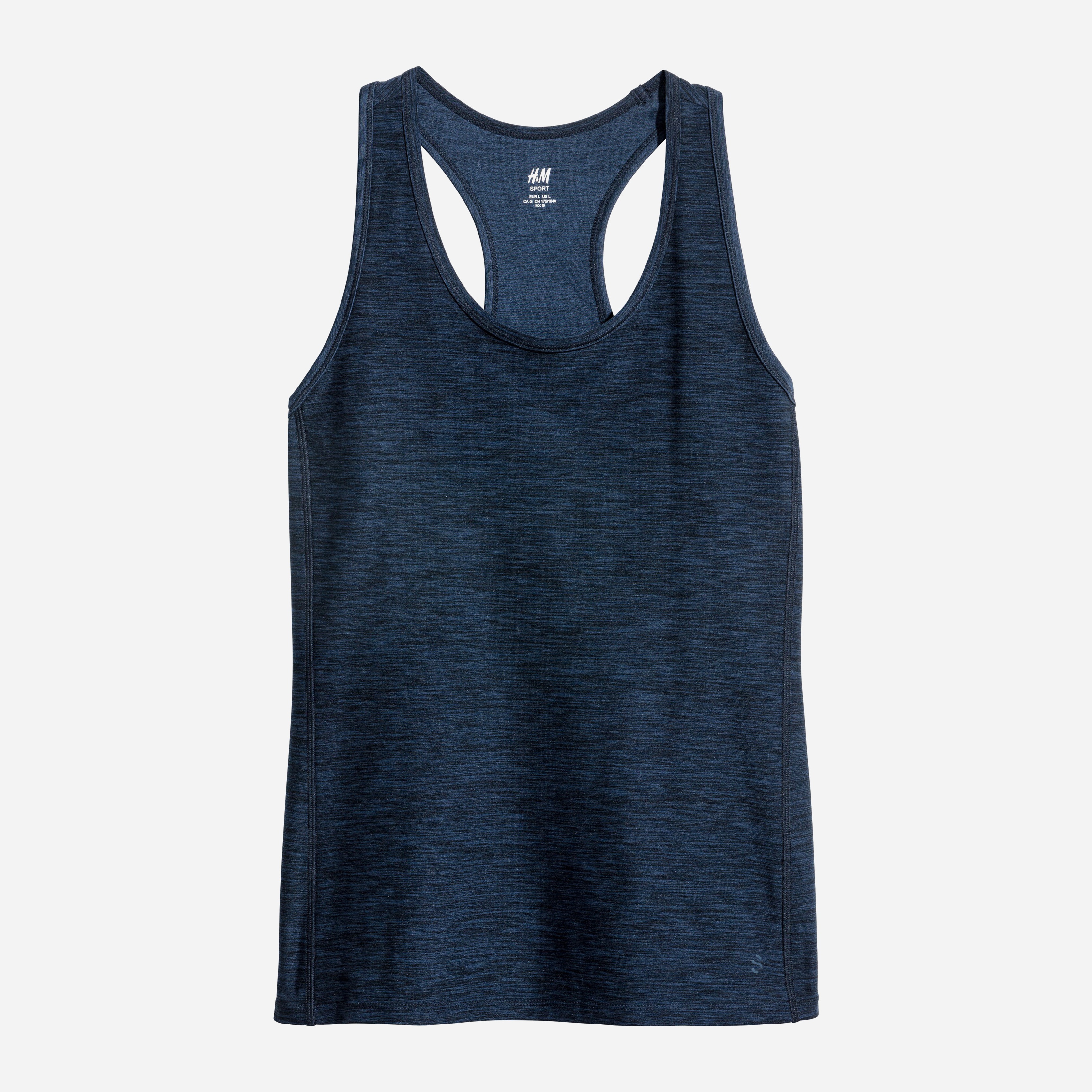 

Спортивная майка H&M 5083226-AAQJ L Темно-синяя