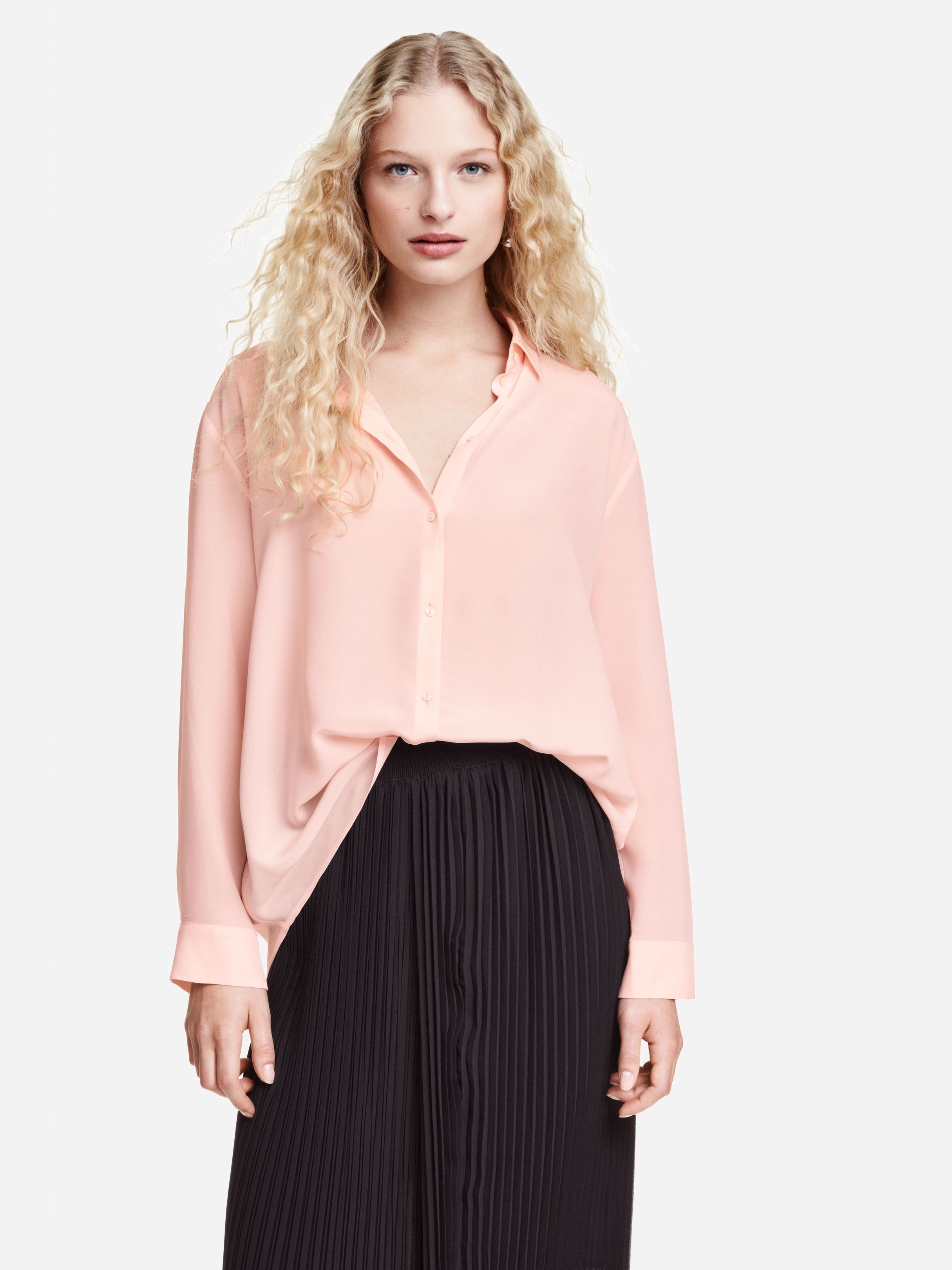 

Рубашка H&M 5483526-ACUH 34 Бледно-розовая