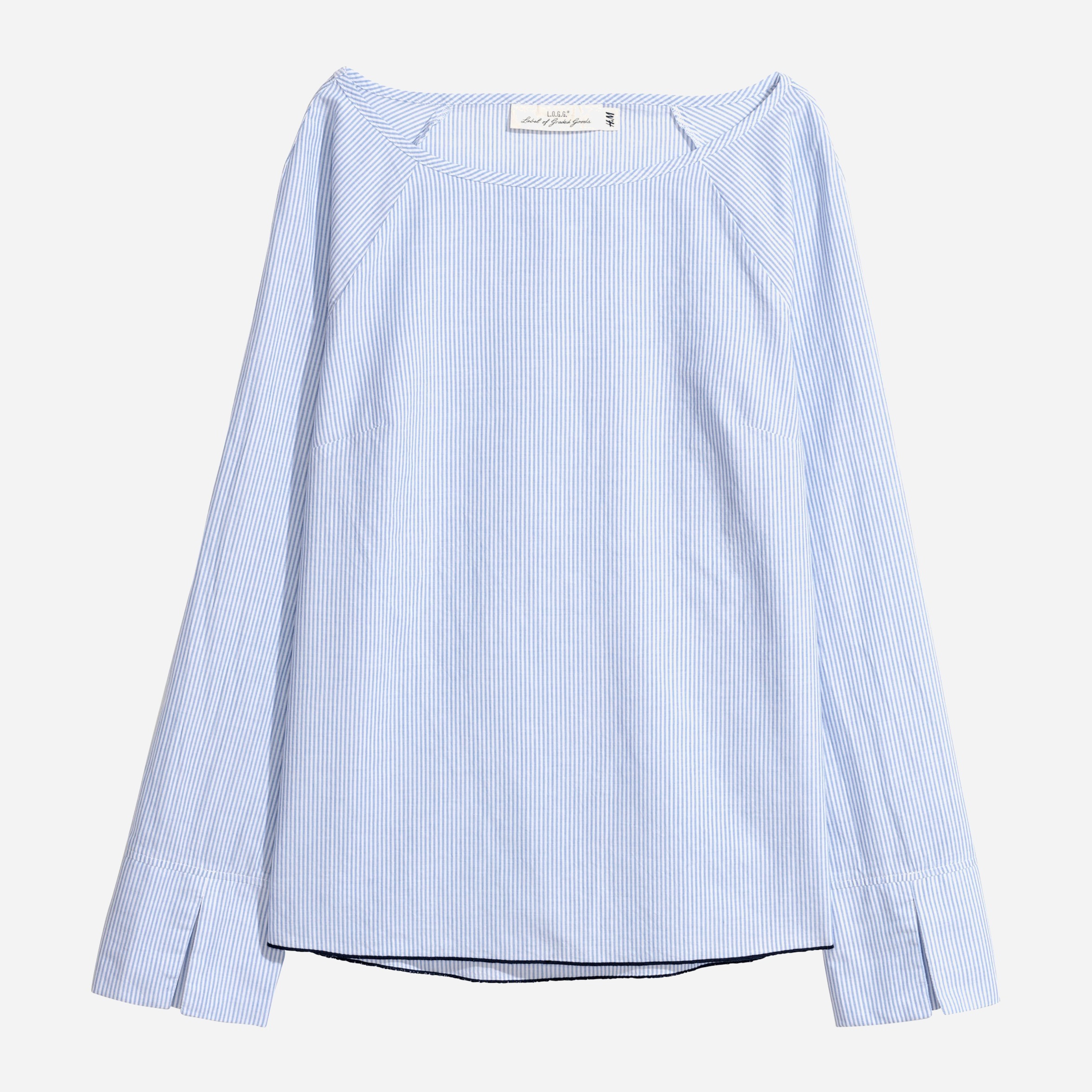 

Блузка H&M 5644197-ADHF 34 Голубая с белым