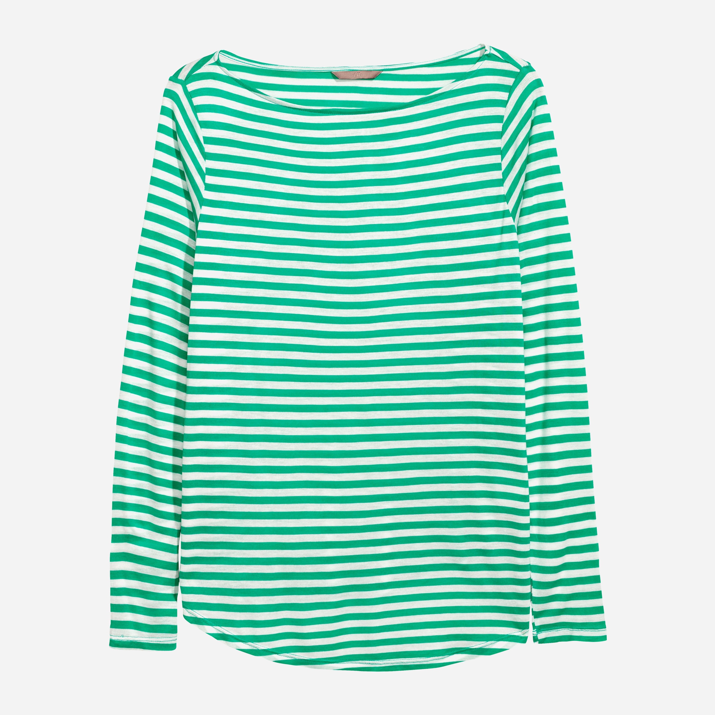 

Лонгслив H&M 5437237-AAVQ XL Белый с зеленым