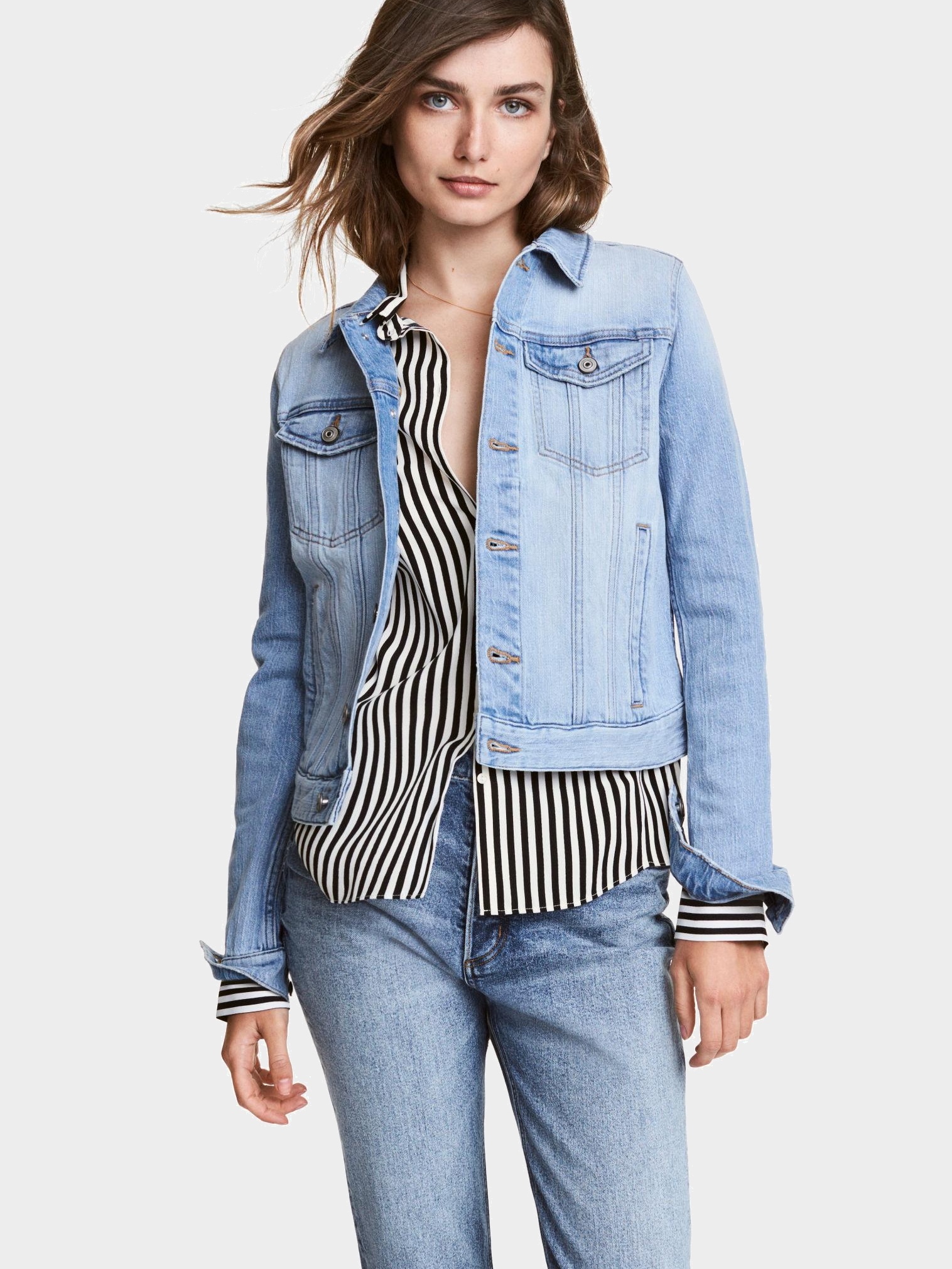

Джинсовая куртка H&M 4347735-ACWX 32 Светло-синяя