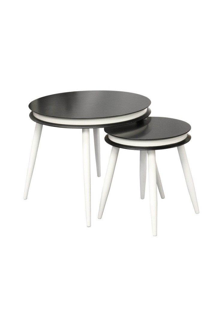 

Набор из 2 столов Kayoom Peel D110/2 Black/White