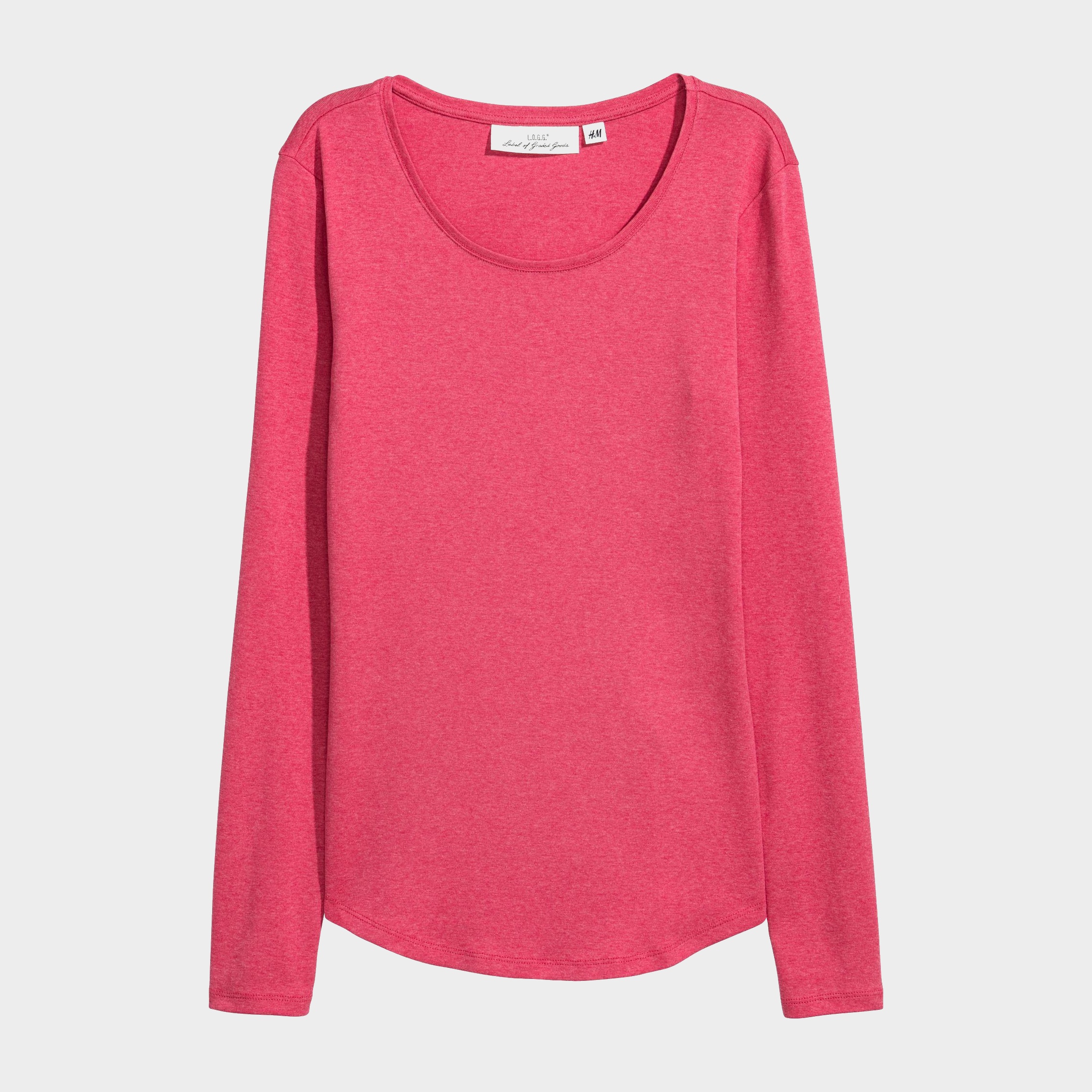 

Лонгслив H&M 5160000-ACVN S Малиновый