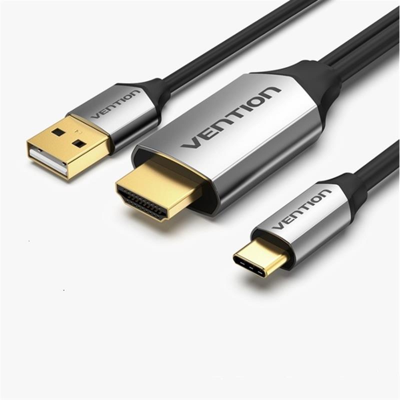 

Кабель Vention HDMI - USB+USB-C, 1.5 m, Black