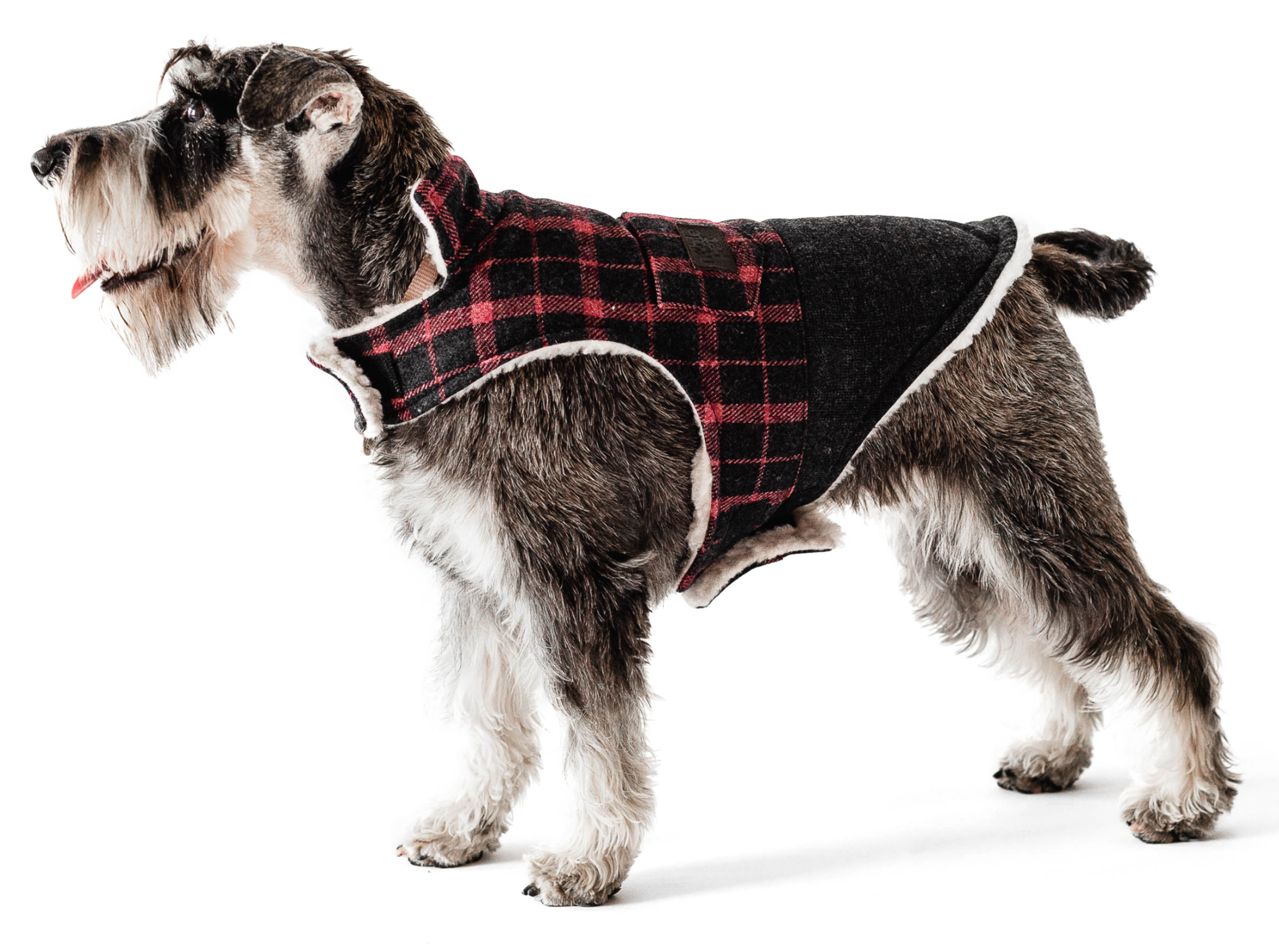 

Жилет на овчине для собак Noble Pet Norris S Красно-черный клетка (N4101/S)