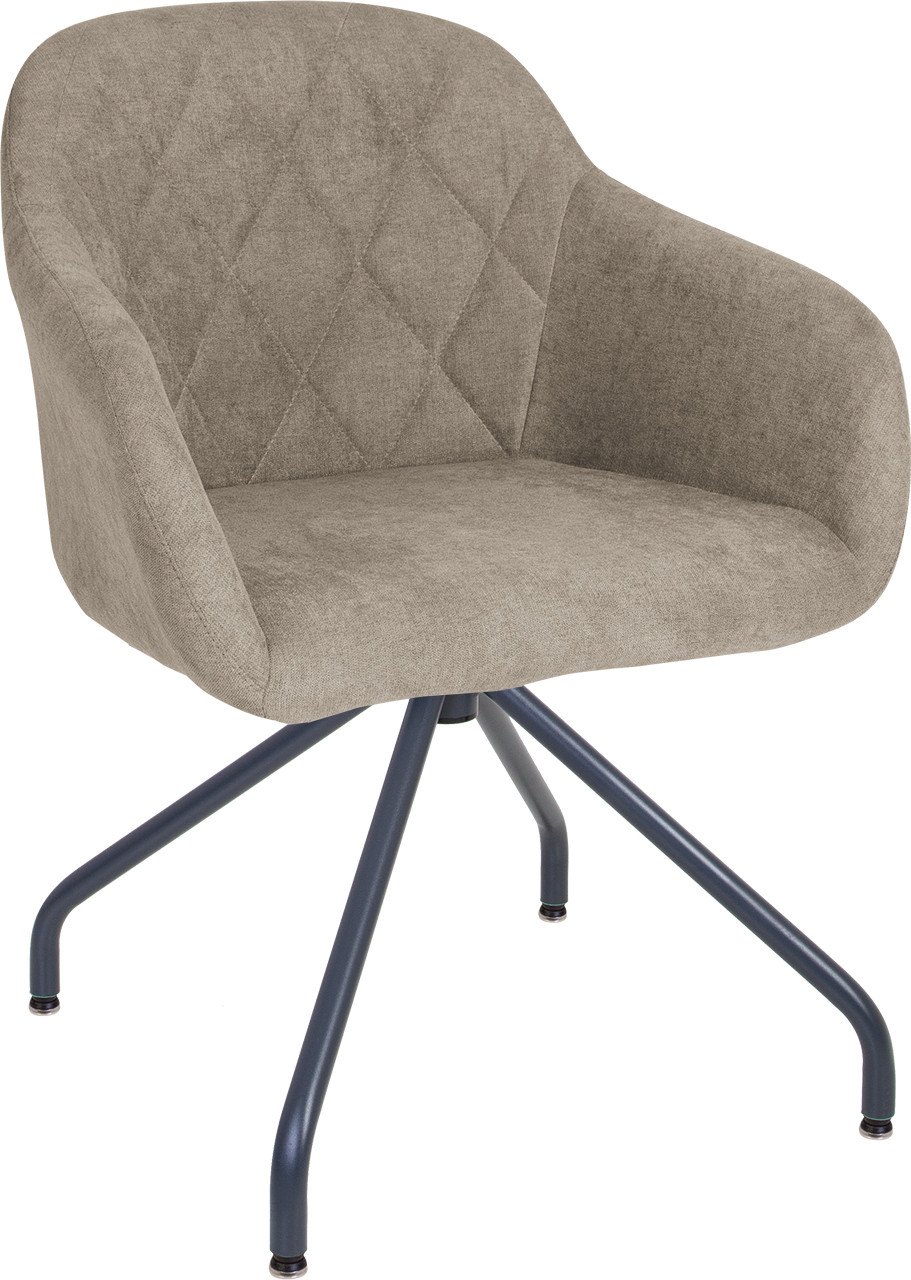 

Кресло мягкое для гостиной, офиса, кабинета WESTER 4S antr рама в цвете антрацит металл/ткань Soro 23 Новый стиль серый