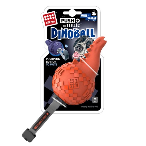 

Игрушка для собак динозавр оранжевый с отключающимся звуком BRONZEDOG GIGWI DINOBALL 14 см Bronzedog BGL-BND-2532