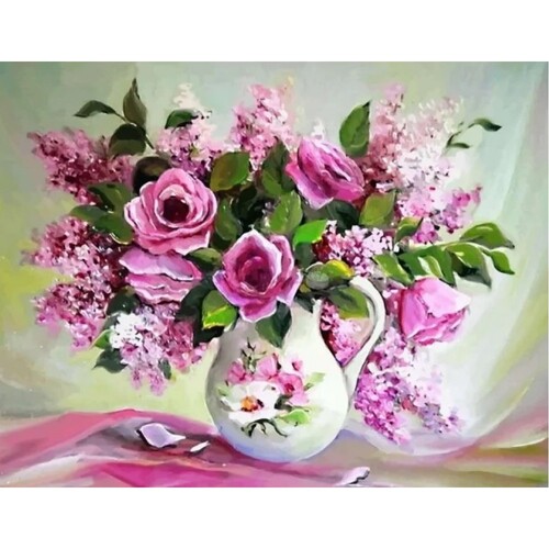 

Картина по номерам Dreamtoys Кувшин с цветами 40 x 50 см Dreamtoys BGL-DTS-431