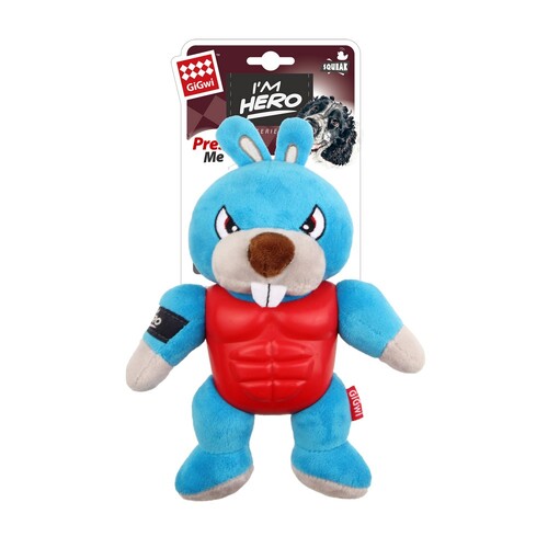 

Игрушка для собак заяц с резиновым телом и пищалкой серый BRONZEDOG GIGWI I’M HERO 20 см Bronzedog BGL-BND-2557