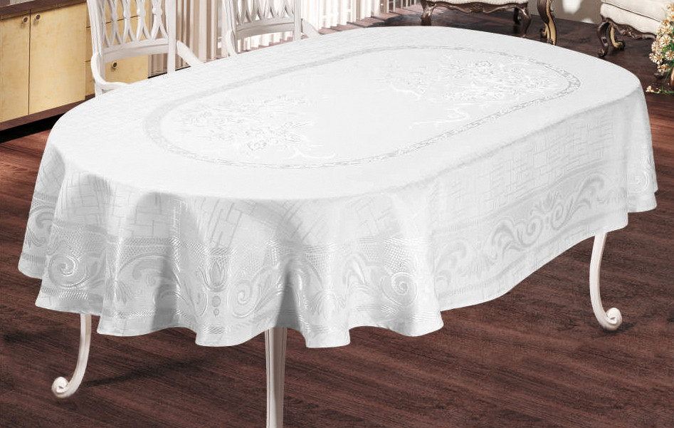 

Скатерть Sagol тефлон в коробке 160x220 ovale Sgl-003 White