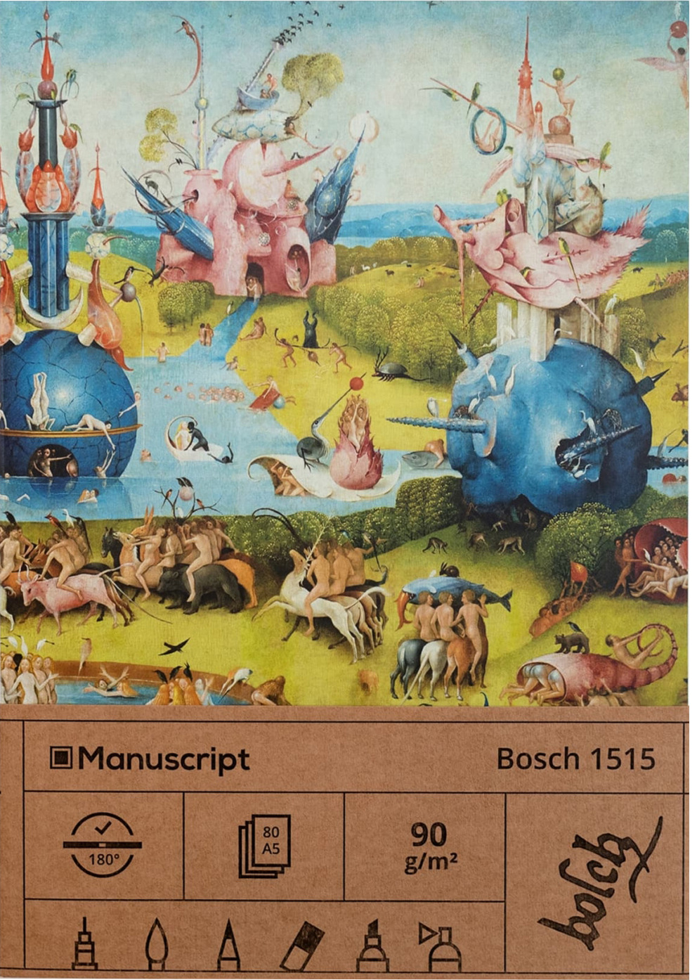 

Скетчбук Manuscript Bosch 1515 A5 Чистые 80 страниц с открытым переплетом (M - Bosch 1515)
