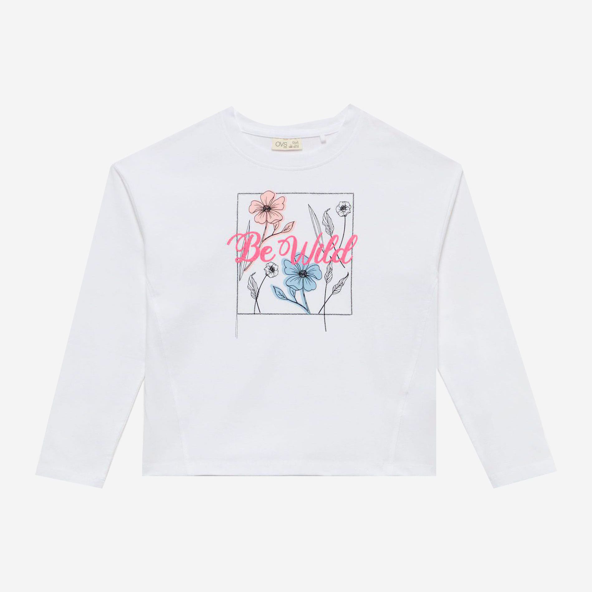 

Футболка с длинными рукавами OVS 1144231 164 см White (8055203491454)