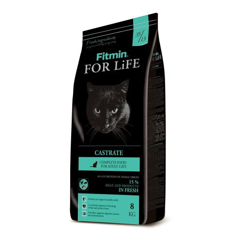 

Сухой корм для стерилизованных котов Fitmin For Life Castrate 0.4 кг