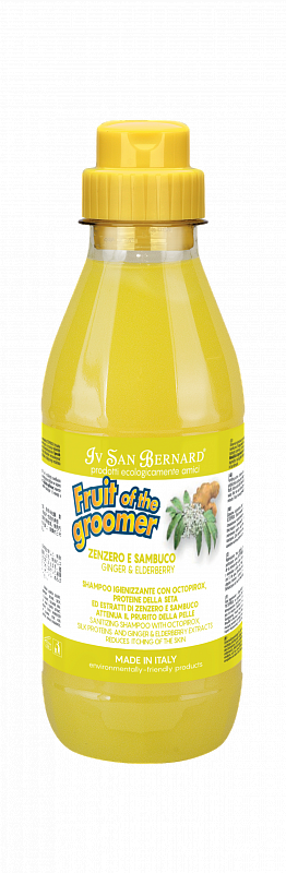 

Шампунь для всех типов шерсти от раздражений и перхоти Iv San Bernard Ginger and Elderberry 500 мл