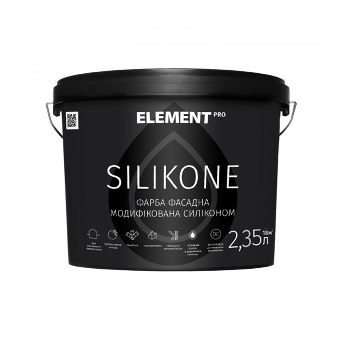 

Фарба фасадна ELEMENT PRO+FACADE SYSTEM SILIKONE База C (2,35 л)