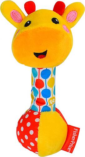 

Погремушка мягкая в ручку "Жирафик", внутри пищалка Fisher-Price (GH73149)