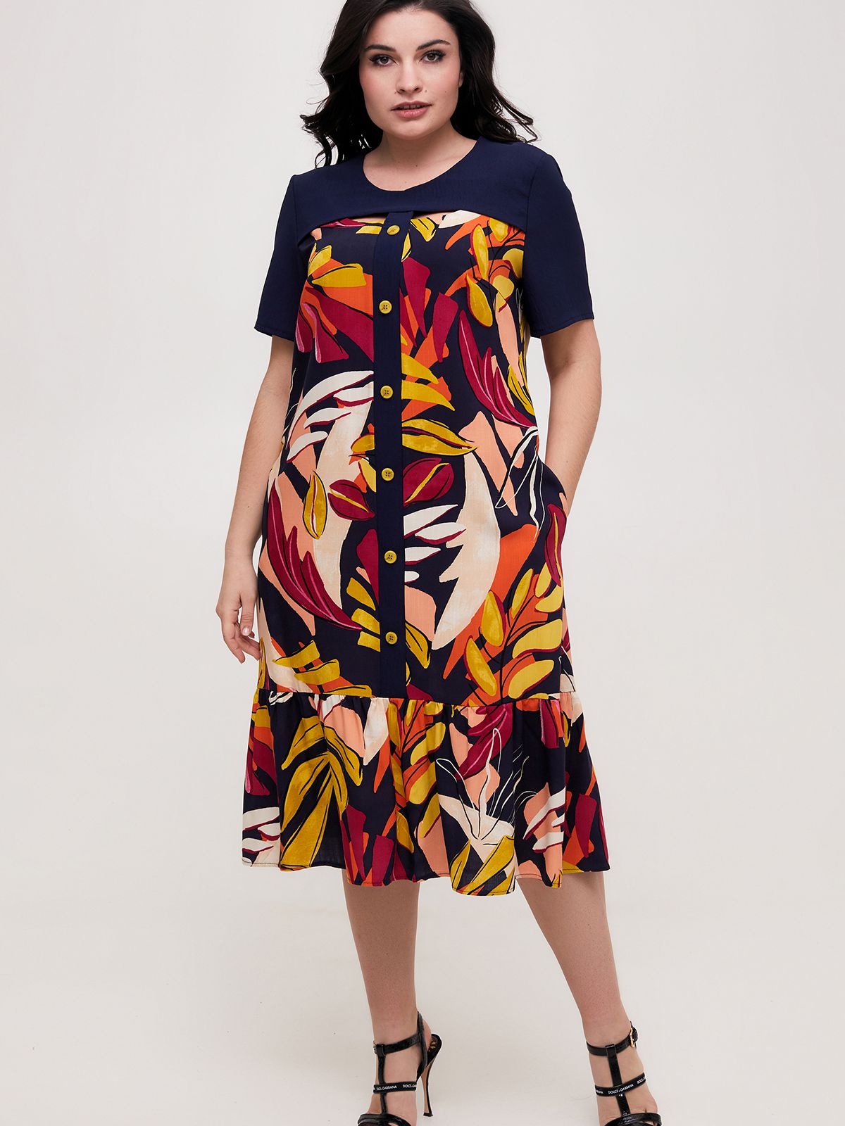 

Платье All Posa Селин 100560  Темно-синее, Платье All Posa Селин 100560 56 Темно-синее