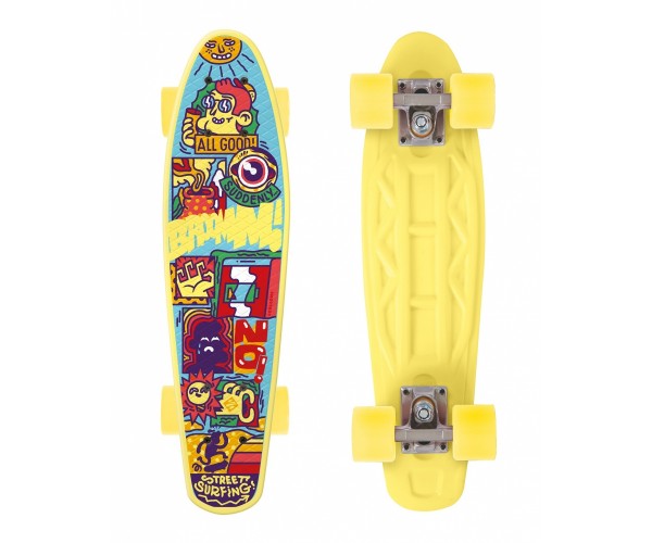 

Пенниборд (Penny Board Print) с рисунком Street Surfing FUEL BOARD All Good, Желтый