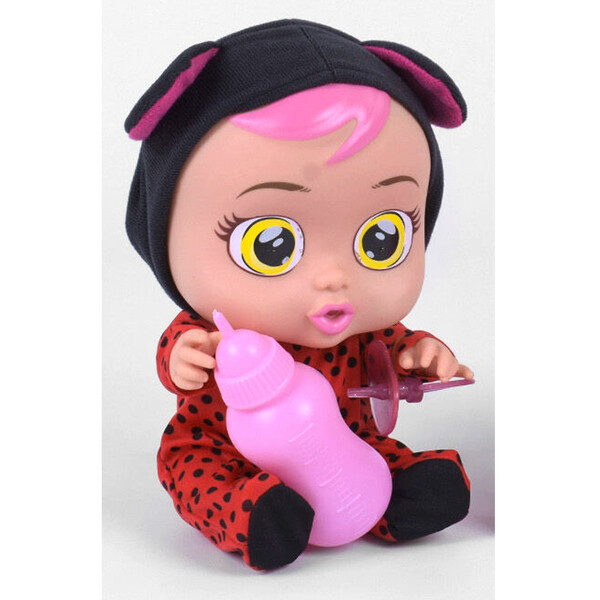 

Пупс с большими глазами и головой Baby Lovely 28 см Божья Коровка с бутылочкой и соской (6859169)