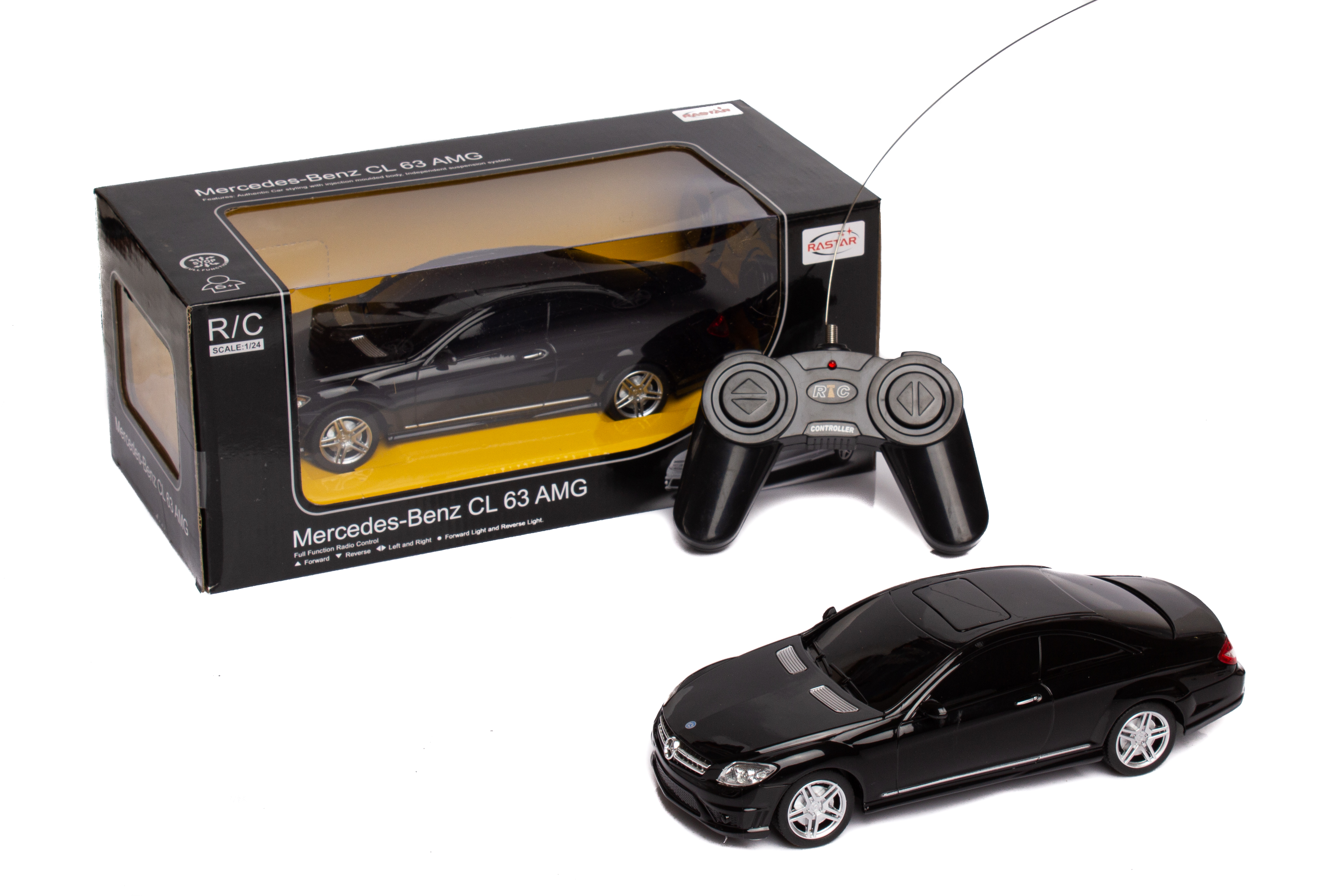 

Модель машины 1:24 на управлении BENZ CL-63 AMG RASTAR (34200/BLACK) черный