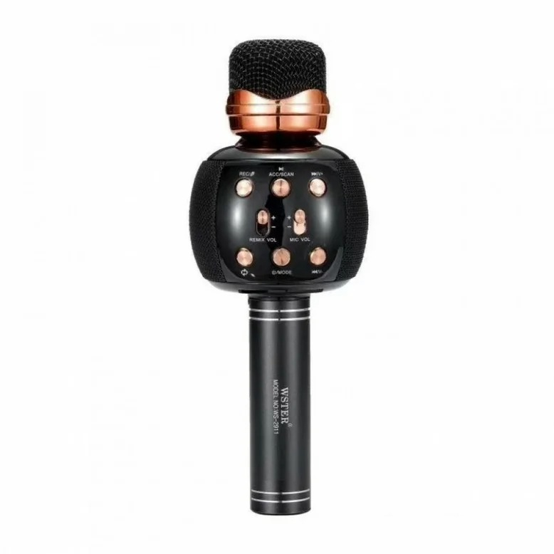 

Детский портативный беспроводной микрофон колонка Wster, USB и Bluetooth, (М-137), черный