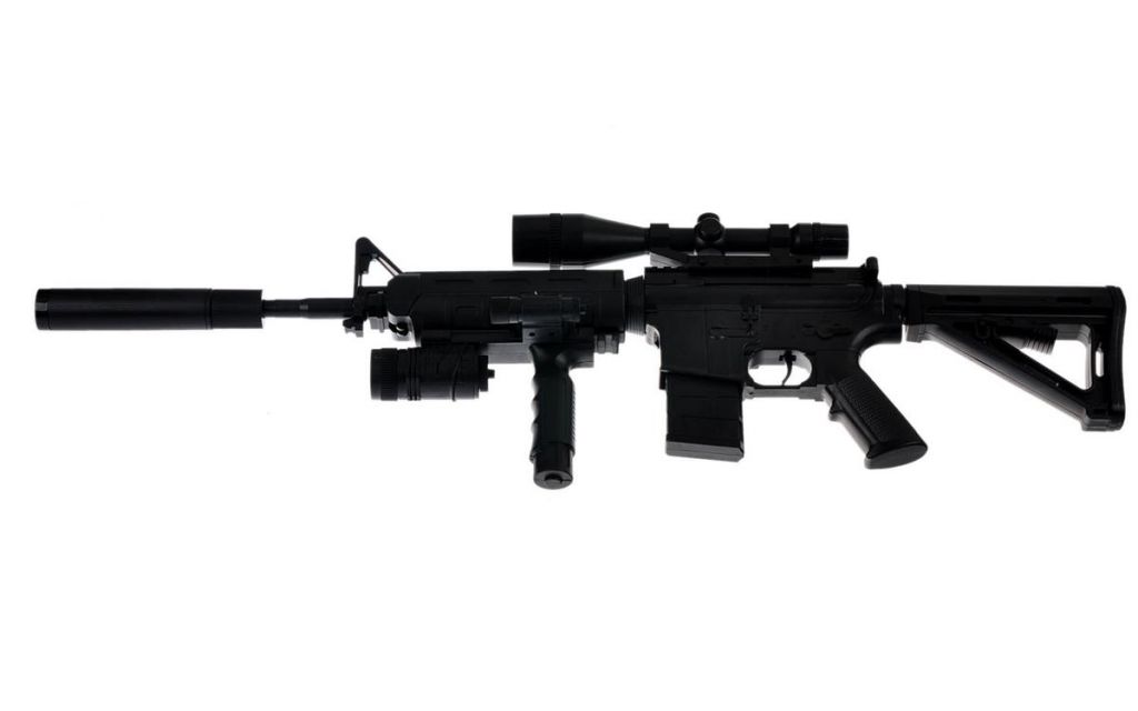 

Автомат игрушечный с пульками лазером и фонариком Cyma, 1158D Original