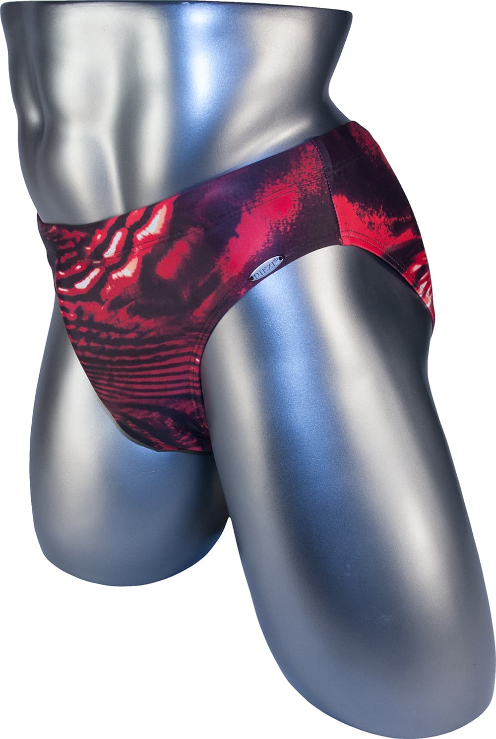 

Мужские плавки Diezi DZ-112  брифы красный абстракция, Мужские плавки Diezi DZ-112 48 брифы красный абстракция