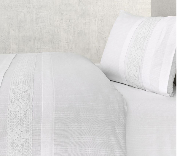 

Постельное белье Buldans Nazende white белый King Size (svt-2000022272100)