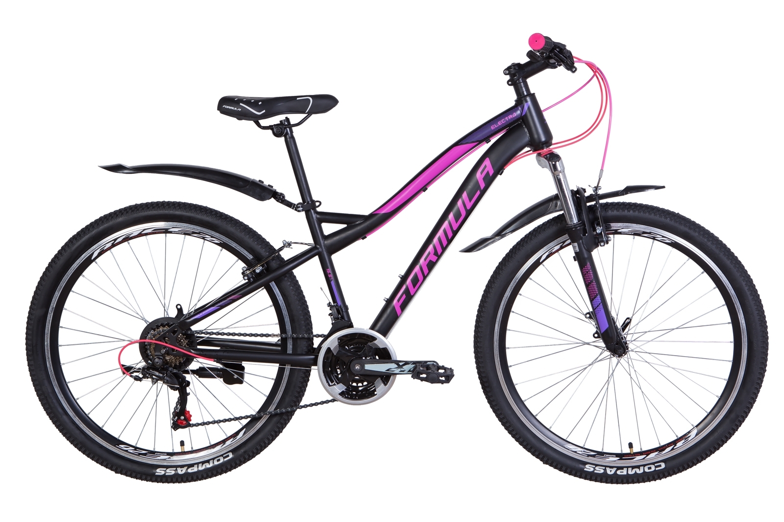 

Велосипед 26" Formula ELECTRA 2021 (черно-малиновый с фиолетовым (м)) Formula OPS-FR-26-463