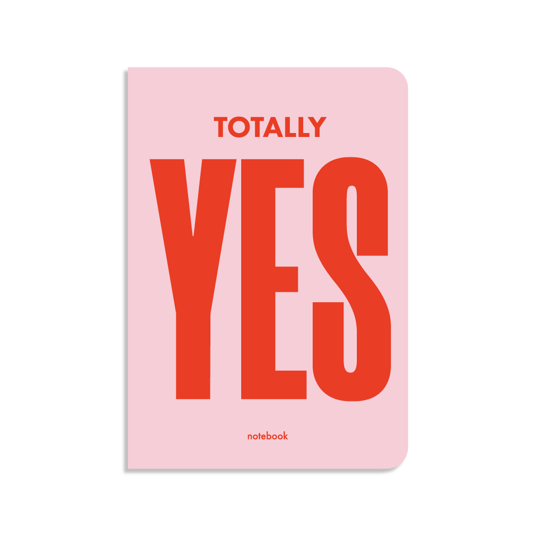 

Блокнот Totally YES розовый А5 (14х21 см) в клетку
