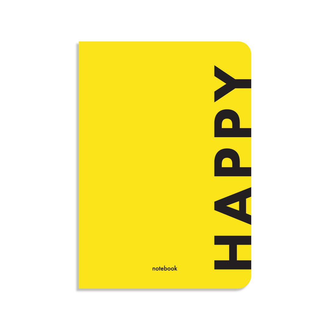 

Блокнот Happy желтый А5 (14х21 см) в клетку