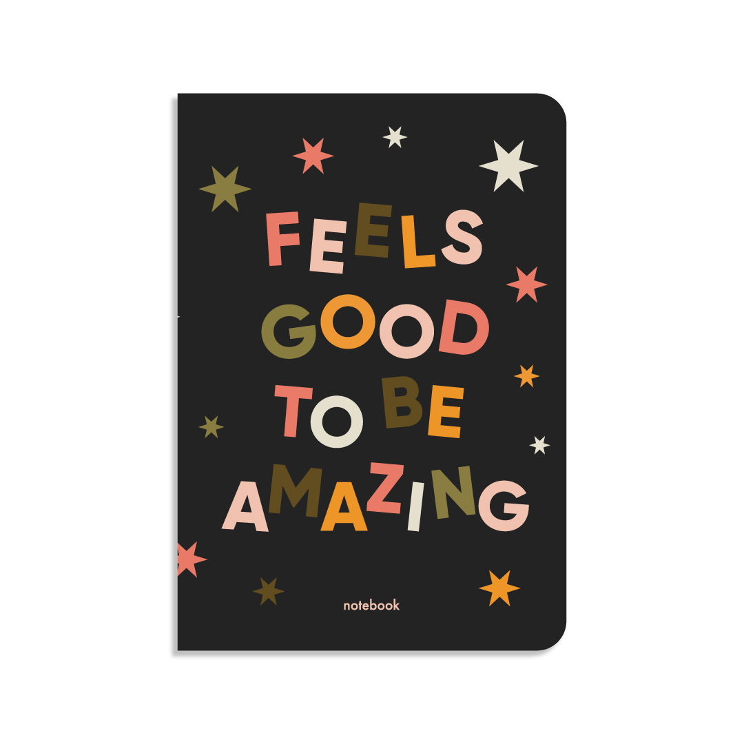 

Блокнот Feels Good черный А5 (14х21 см) в клетку