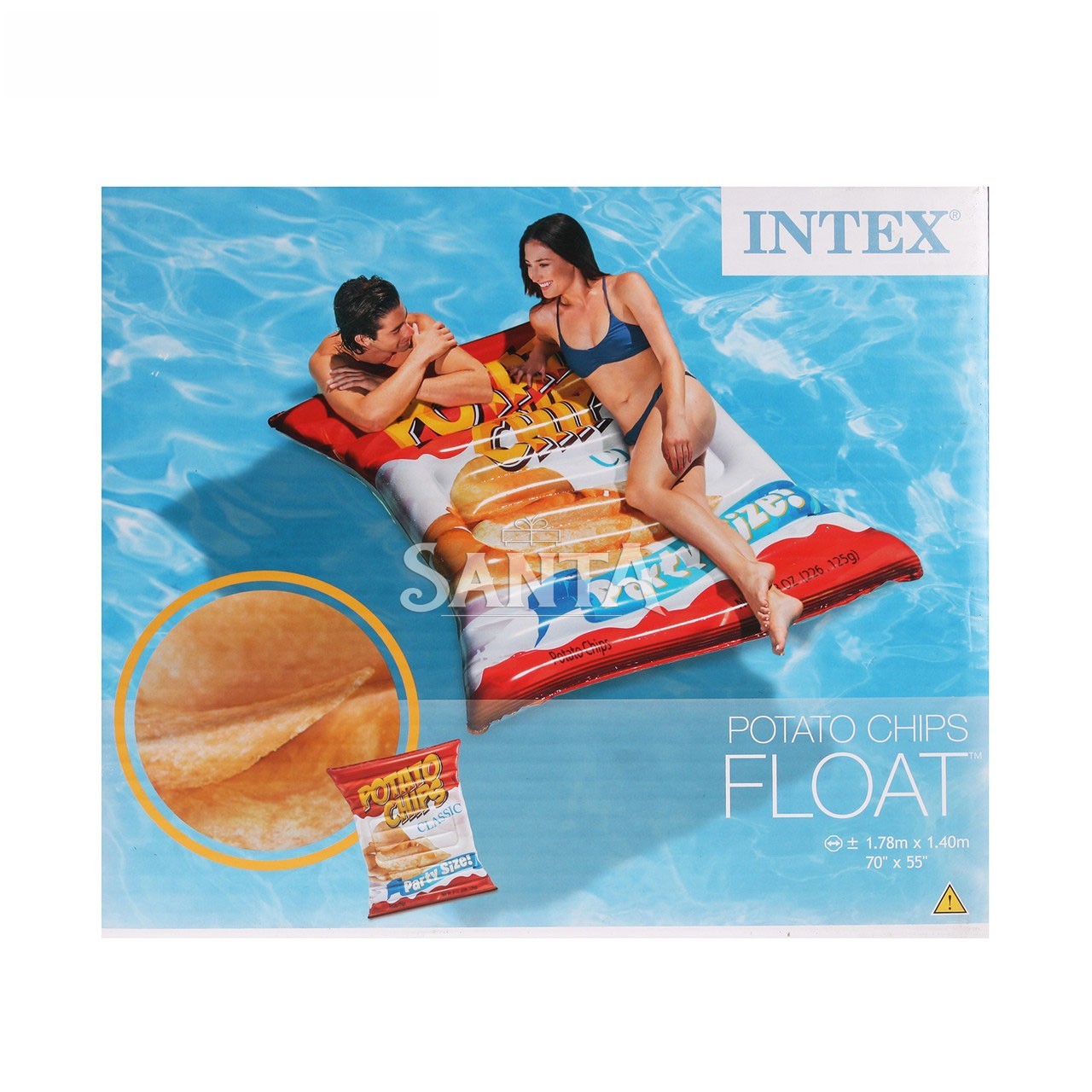 

Матрас надувной Intex "Чипсы" (Potato Chips) арт.58776. Отлично подходит для отдыха на море, в бассейне