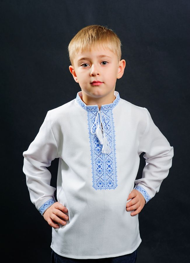 

Детская вышиванка Vyshyvanka 140 Белая 0104