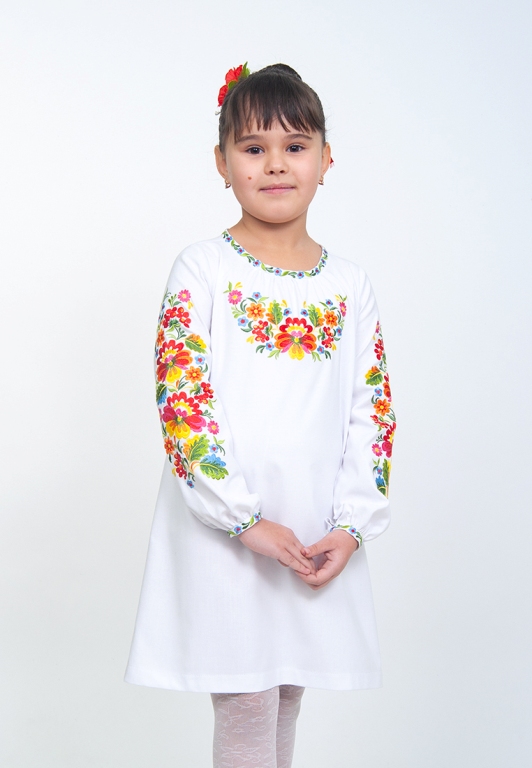

Платье вышиванка Vyshyvanka 122 Белое 4327