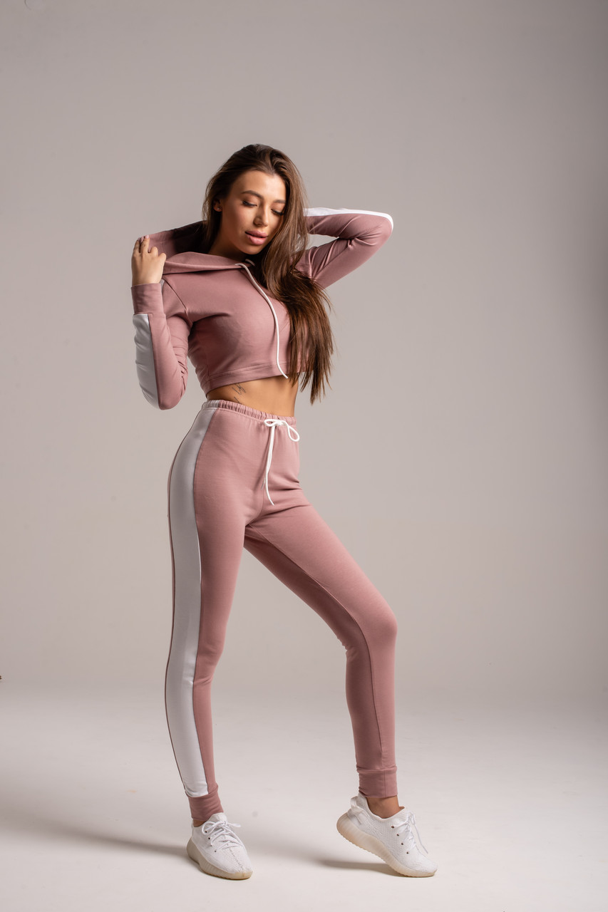 

Спортивный костюм женский SweetJama Пудра с капюшоном, Спортивный костюм женский SweetJama Пудра с капюшоном XS