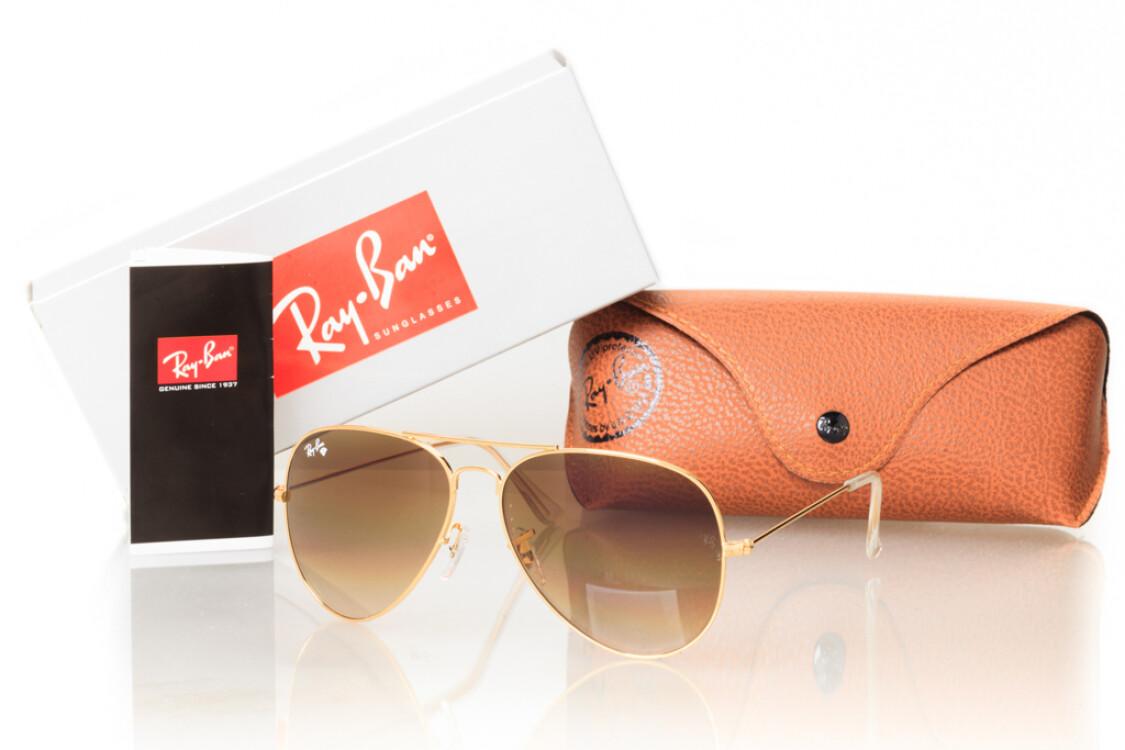 

Мужские солнцезащитные очки с линзами из минерального стекла Ray Ban 3026D-Gold