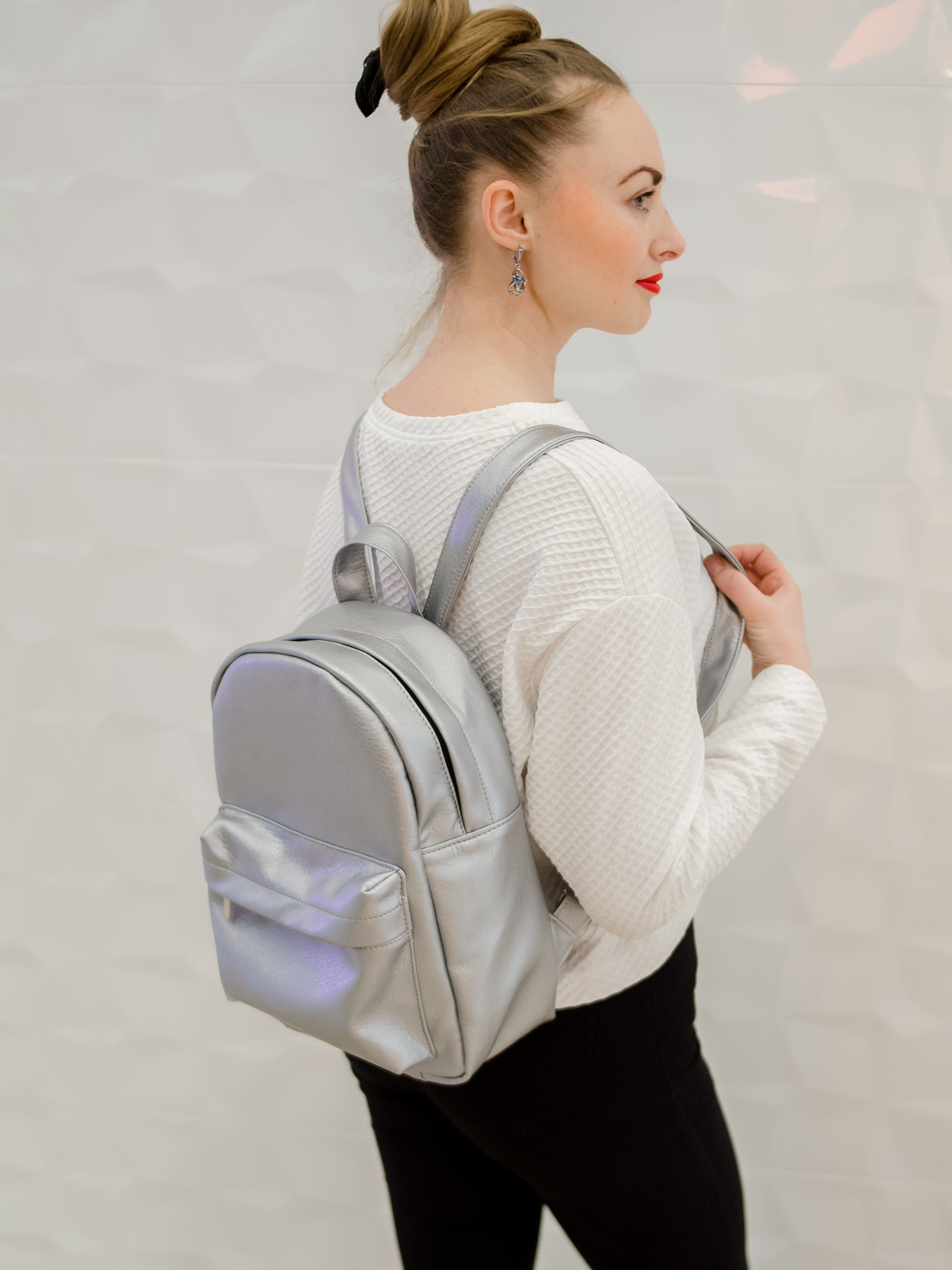 

Жіночий рюкзак Sambag Brix BB срібний