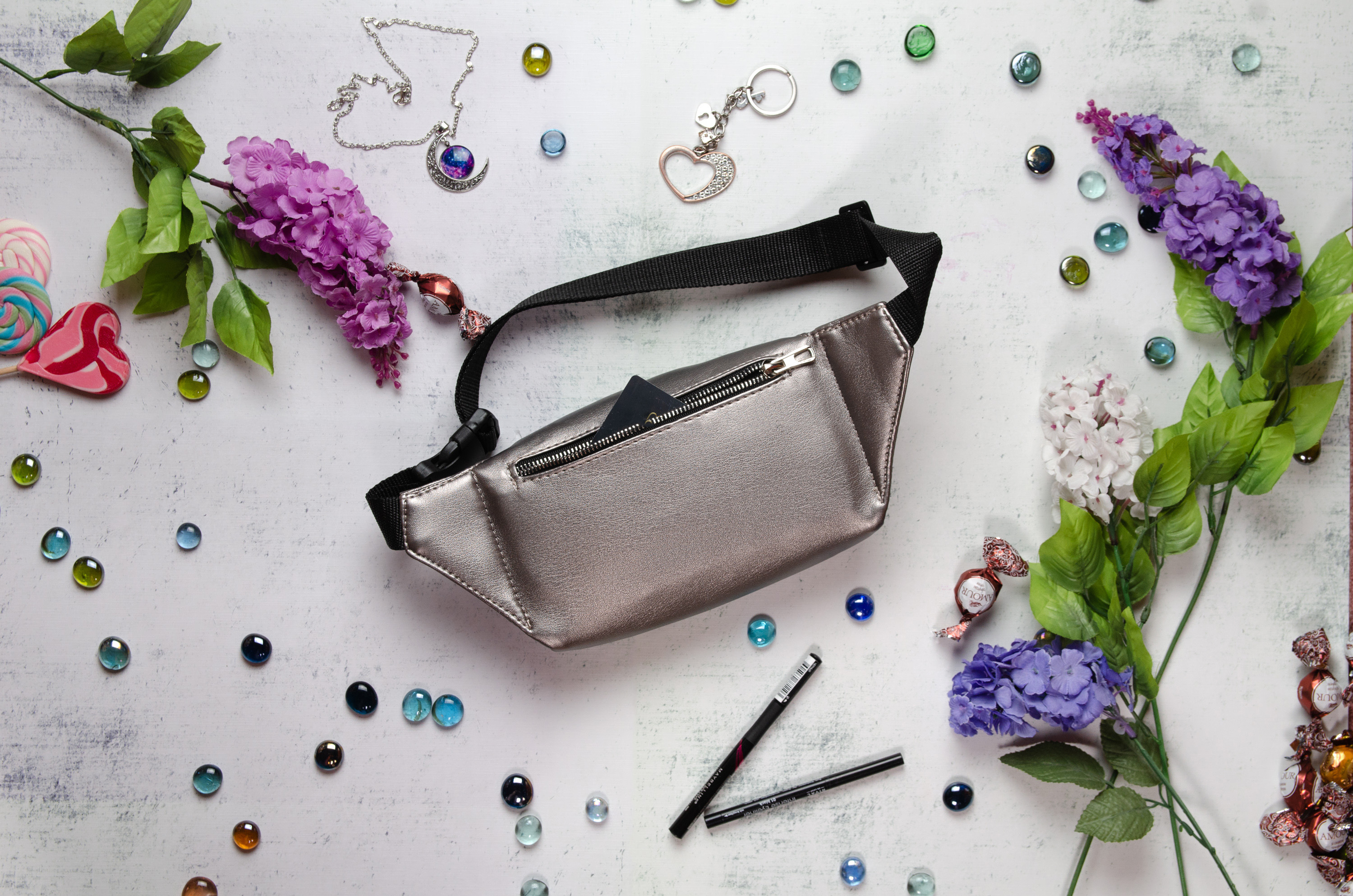 

Сумка на пояс бананка Sambag Tirso MSH silver dark