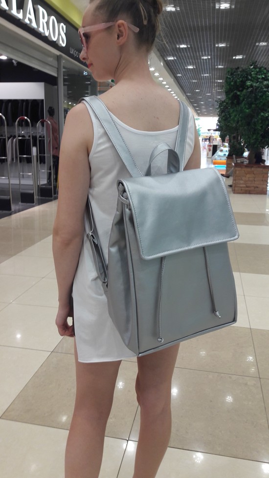 

Жіночий рюкзак Sambag Loft LZN срібний