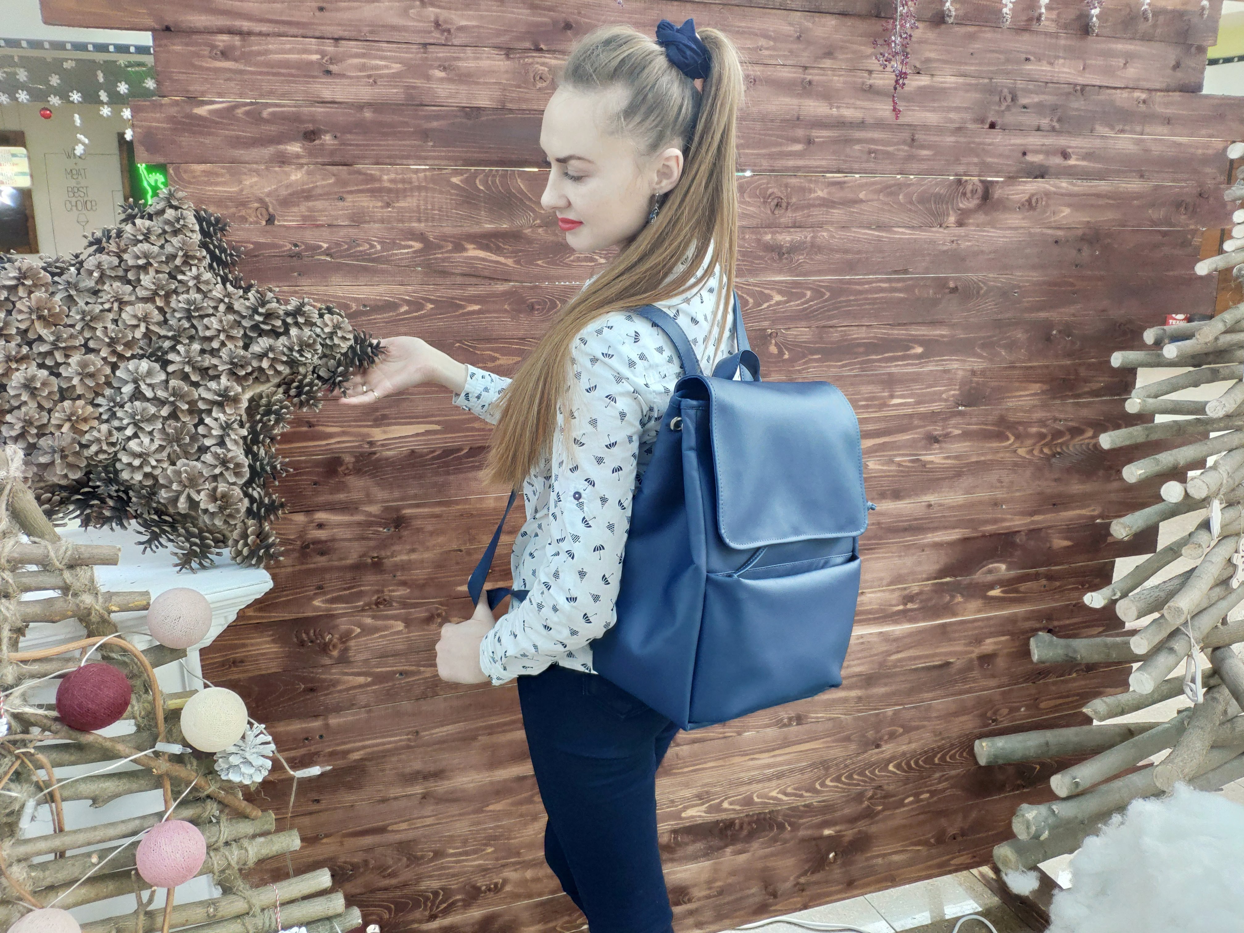 

Рюкзак Sambag Loft LEN темно-синій