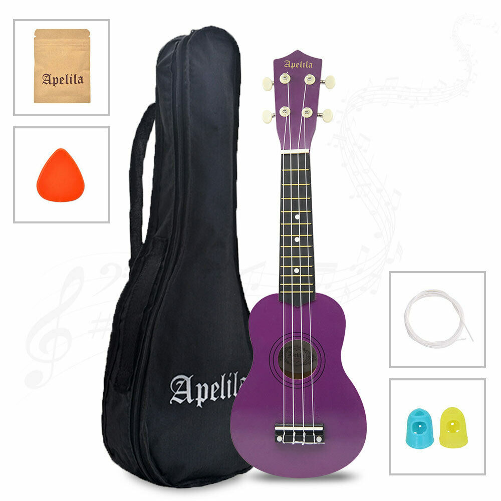 

Укулеле Soprano Apelila 21" Purple (Комплект: чехол+комплект струн+медиатор+2 наконечника на пальцы)