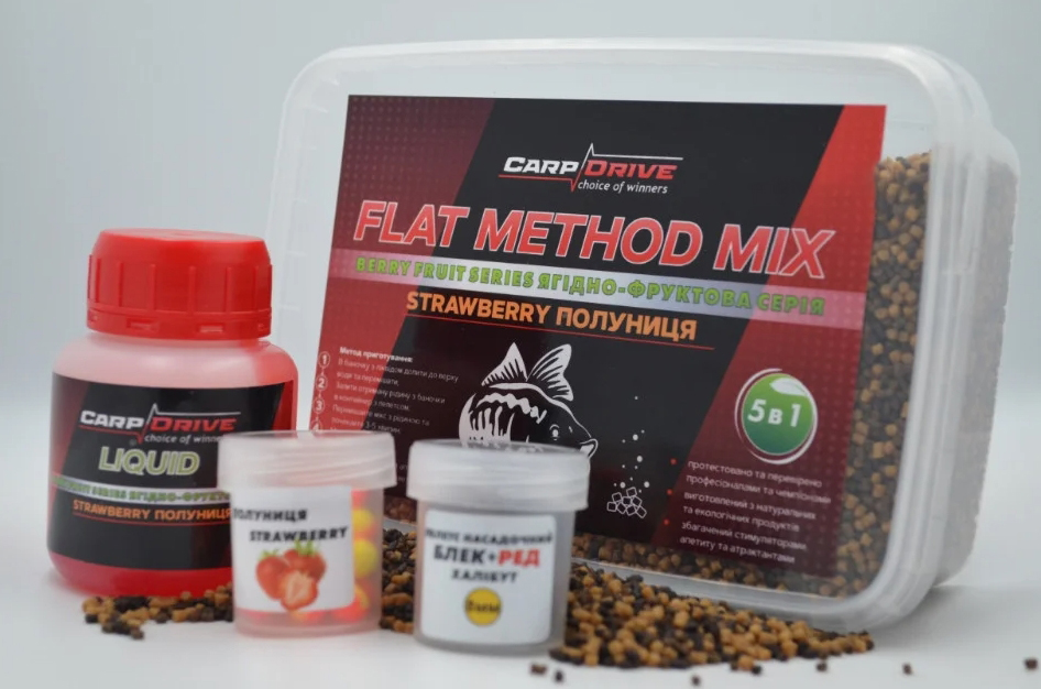 

Методный пеллетс Strawberry (Клубника) Carp Drive 5 в 1
