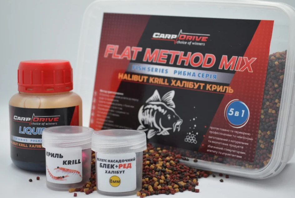 

Методный пеллетс Halibut Krill (Халибут Криль) Carp Drive 5 в 1