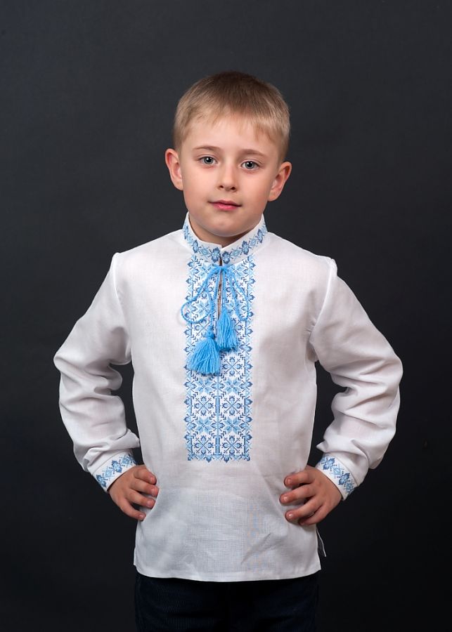 

Детская вышиванка Vyshyvanka 110 Белая 0109
