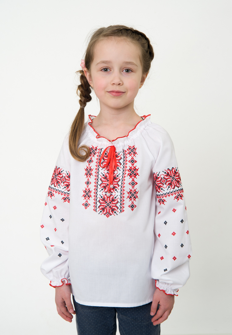 

Детская вышиванка Vyshyvanka 128 Белая 4332