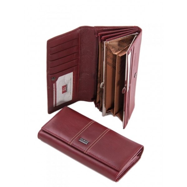 

Кошелек натуральная кожа WCash A0001-D Wine Red