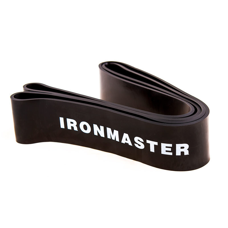 

Резинка для подтягивания IronMaster 6,4 см для фитнеса и спорта черная , на растяжение