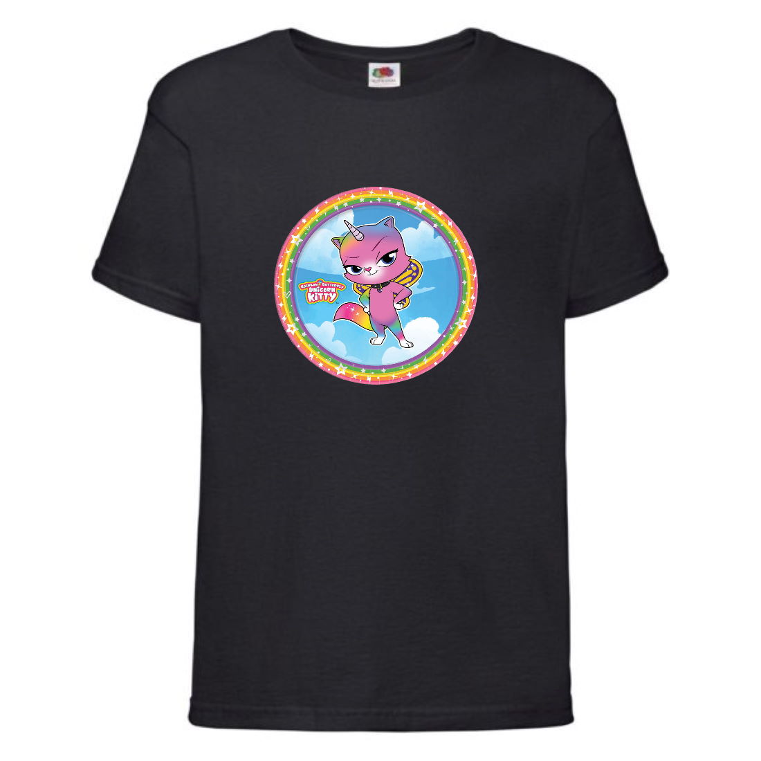 

Футболка детская Радужная Кошка 003 (Rainbow Cat) черная (RNC blc 003) 164 см